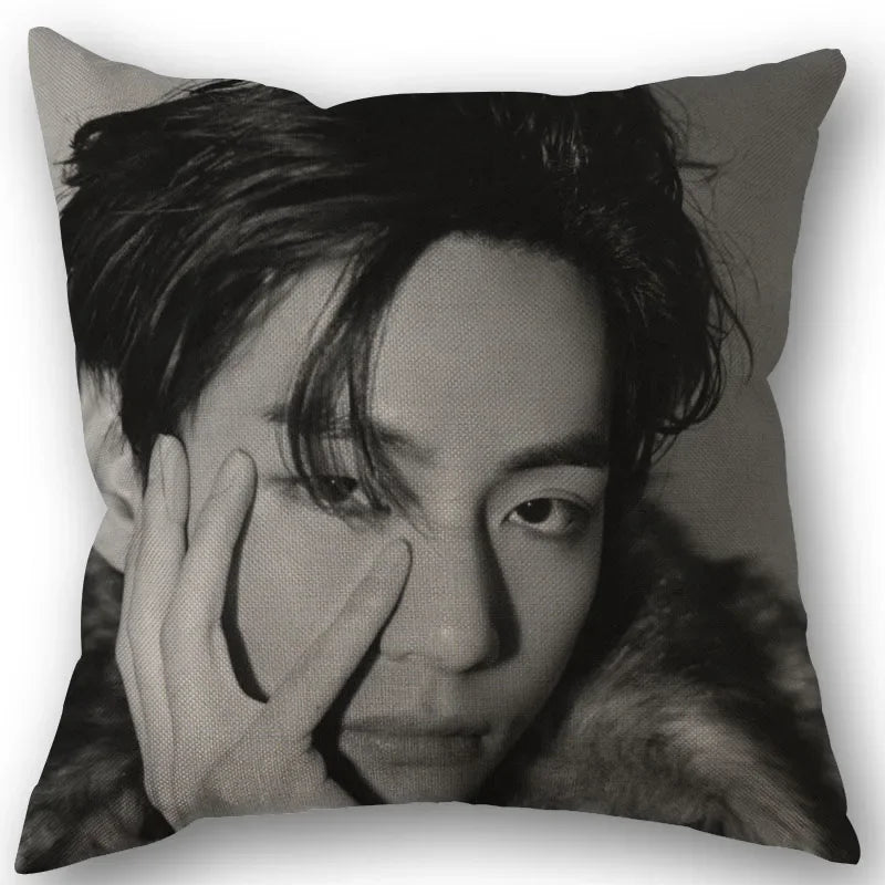 Kim Taehyung Pillowcase Wedding Decorative Cotton Linen Pillow Case For Home Pillow Cover