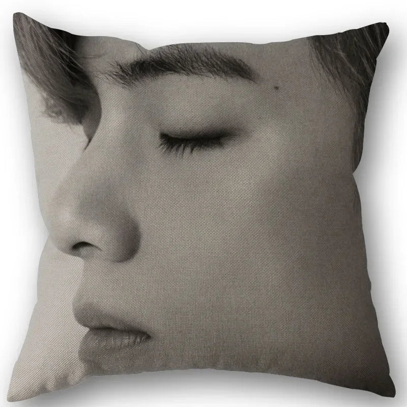Kim Taehyung Pillowcase Wedding Decorative Cotton Linen Pillow Case For Home Pillow Cover