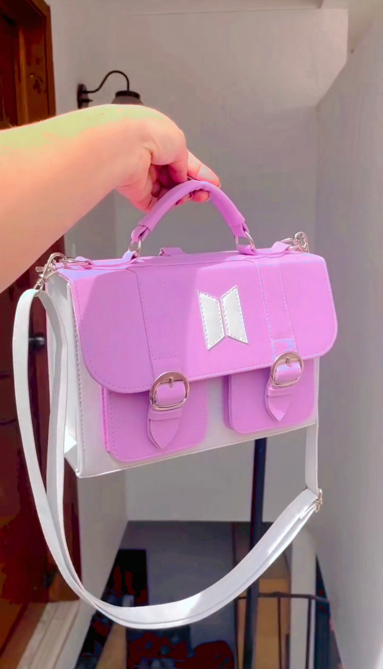 Purple Kawaii Style Satchel Bag K-Pop Inspired Crossbody