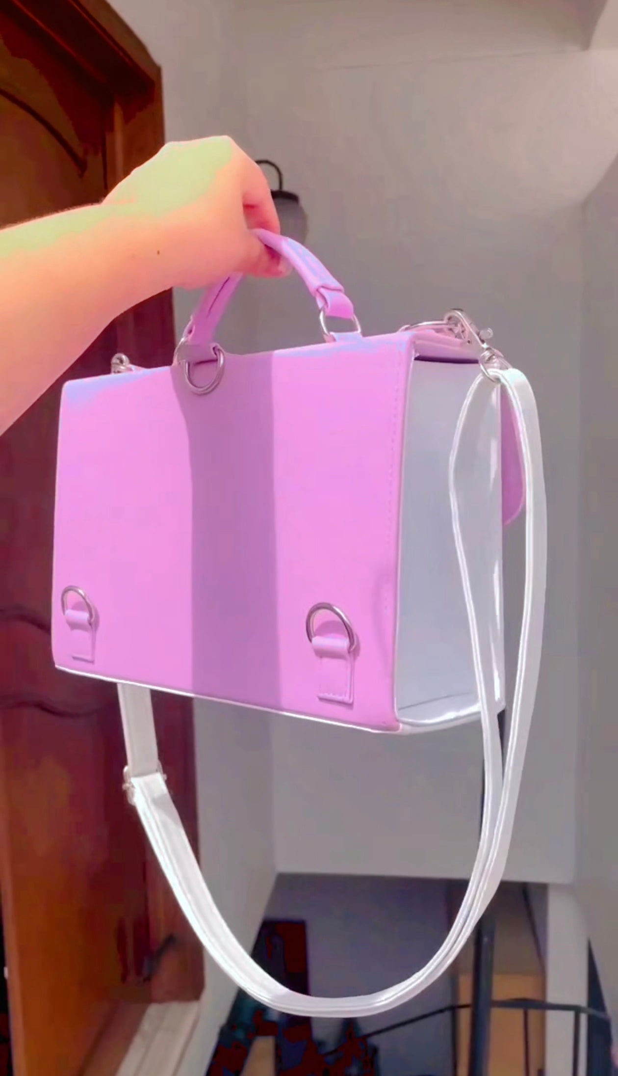 Purple Kawaii Style Satchel Bag K-Pop Inspired Crossbody
