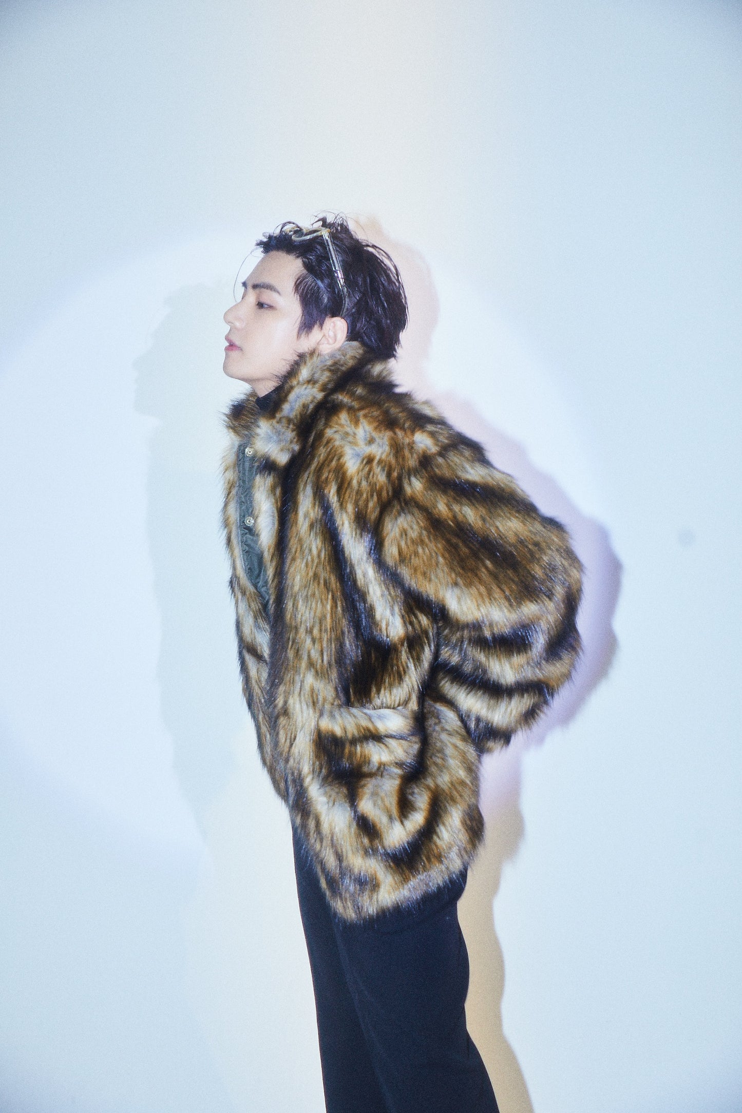 Vintage Harajuku New Man And Women's Fur Coat Thicken Winter Warm Jacket Wolf Fur Color Hooded Faux Fox Fur Coat Young Hooded Jacket