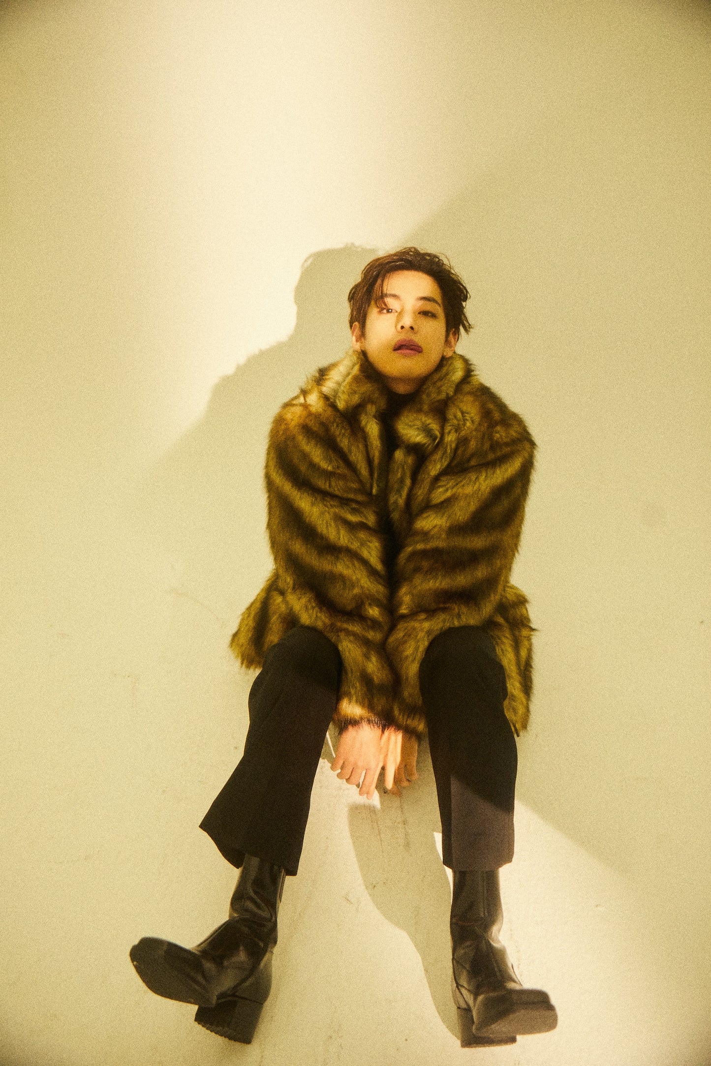Vintage Harajuku New Man And Women's Fur Coat Thicken Winter Warm Jacket Wolf Fur Color Hooded Faux Fox Fur Coat Young Hooded Jacket