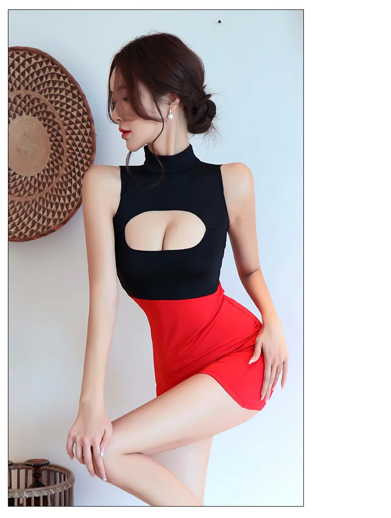 Dress Secretary uniform one-piece passionate and pure desire short skirt dress on promotion Summer clothes nightclub hot girl
