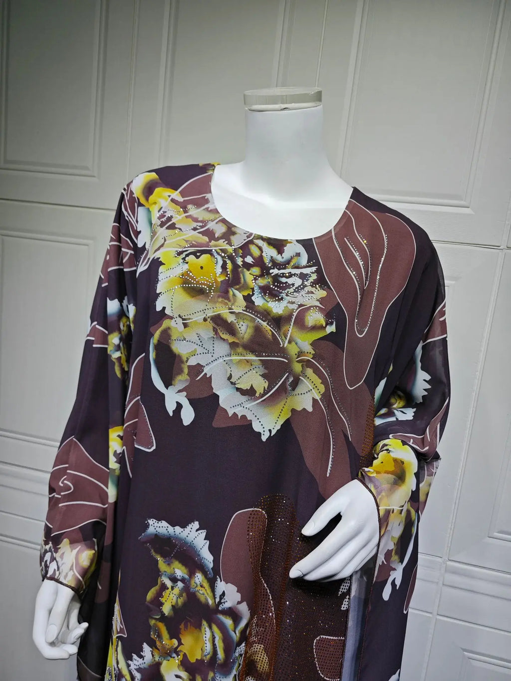 Muslim Dress for Women Chiffon Diamond Party Abaya Dresses Arab Long Robe Morocco Dubai Kaftan Vestidos Jalabiya Ramadan Eid